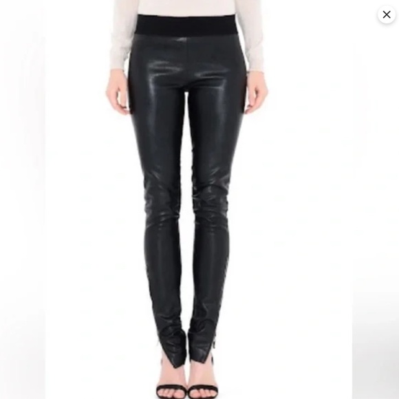 Stella McCartney Skin Free Skin Darcelle Faux Leather Leggings Pants - Picture 3 of 14